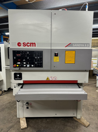 USED SCM SANDYA 9/S RCS110 TWIN HEAD 1100MM WIDE BELT SANDER