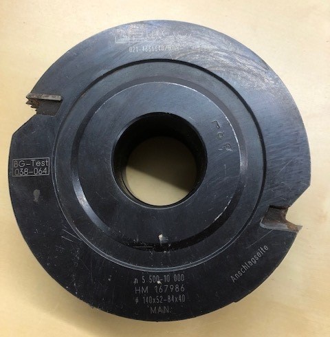 Used LEUCO 140 x 52 - 84mm TCT Glue Jointing Block. 40mm Diameter Bore